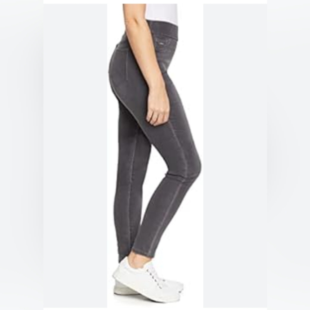 💕 NEW! Nine West Gray Jeggings Pull On Mid Rise Sz 6 - Picture 3 of 6